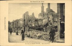 CPA Militaria La Guerre de 1914 Un coin de RAON-L'ETAPE Rue Jules-Ferry 