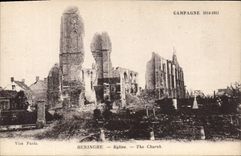 CPA Militaria CAMPAGNE 1914-1917 RENINGHE Eglise