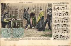 CPA Folklore La Bourrée de Velay  mouvement de valse gaie et bien rythmé  dont la musique est souven
