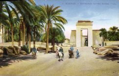 CPA Egypt Egypte Karnak Entrance to the Ruins 