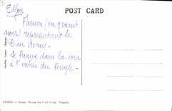 CPA Egypt Egypte Edfou Statue Horus the God of the Temple 