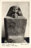 CPA Egypt Egypte Cairo Museum Statue of Senmut with Princess Nefrua (XVII Dyna) 