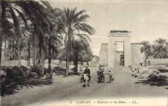 CPA Egypt Egypte Karnak Entrance to the Ruins 