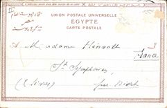 CPA Egypt Egypte The Village near the Pyramids 