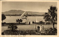 CPA Egypt Egypte Luxor  Golden View of the Thebans Hills 