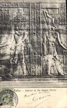 CPA Egypt Egypte Edfou Interior of the tempel Horus 