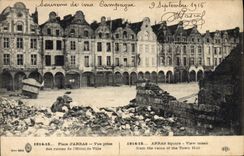 CPA Militaria 1914 15 Place d'Arras Vue prise des ruines de l'Hotel de Ville 