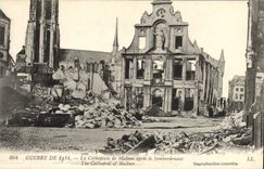 CPA Militaria Guerre de 1914 La Cathedrale de Malines apres le bombardement 