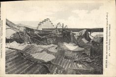 CPA Militaria Reims dans ses annees de bombardement 1914 15 16 17 Petit Betheny Docks Remois
