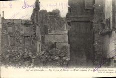 CPA Militaria Guerre 1914 1915 Le Crime de Reims Une Maison rue St Symphorien 