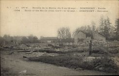 CPA Militaria 1914 Bataille de la Marne du 6 au 12 sept Dompremy Entrée 