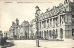 CPA Budapest Orszaghazter igazsagugypalotaval Landhausplatz mit Justizpalais 