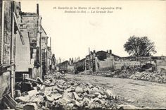CPA Militaria Bataille de la Marne 6 au 12 septembre 1914 Brabant le Roi La Grande Rue 