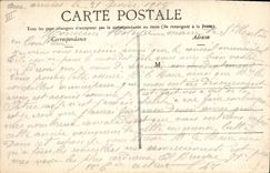 CPA Militaria Convoi allemand detruit Route de Soissons 