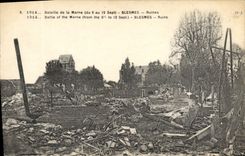 CPA Militaria 1914 Bataille de la Marne du 6 au 12 Sept Blesmes Ruines 