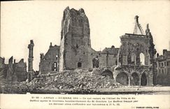 CPA Militaria Arras Guerre 1914 Ce qui restalt de l'Hotel de Ville  et du Beffroi apres le nouveau b