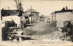 CPA Militaria La Guerre 1914 17 LCH Paris Ruines de Vendresse et Troyon Aisne Mairie et Ecole 