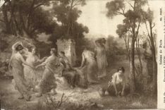 CPA Salons de Paris Francois Lafon Danseuses a la fontaine