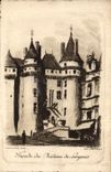 CPA Façade du Chateau de Langeais 