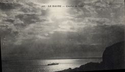 CPA Le Havre Coucher de Soleil 