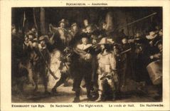 CPA Rijks Museum Amsterdam Rembrandt Van Rijn De Nachtwacht La ronde de Nuit 