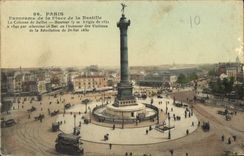 CPA Paris Panorama de la Place de la Bastille 