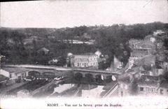 CPA Niort Vue sur la Sevre prise du Donjon Lait d'Appenzell