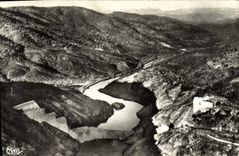 CPM Environs de Frejus Var Barrage de Malpasset apres la catastrophe Vue aerienne 