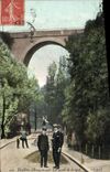 CPA Paris Buttes Chaumont Le pont de brique 