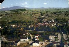 CPA Thermalbad Bellingen Oberrhein Luitaufnahme vom Kurgebfel 