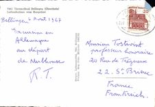 CPA Thermalbad Bellingen Oberrhein Luitaufnahme vom Kurgebfel
