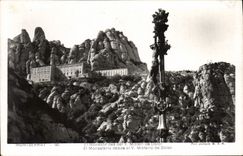 CPA Montserrat El Monestir des del V Misteri de Dolor 
