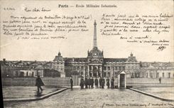 CPA Paris Ecole Militaire Infanterie Militaria Tour Eiffel