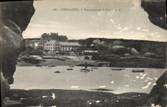 CPA Tregastel Panorama sur le Port A B 