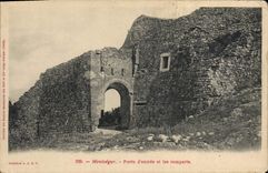 CPA Montsegur Porte d'Entree et les Remparts 