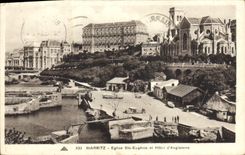 CPA Biarritz Eglise Ste Eugenie et Hotel d'Angleterre 
