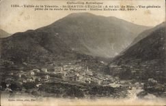 CPA Vallee de la Vesubie St Martin Vesubie Vue Generale Prise de la Route de Venanson Station Estiva