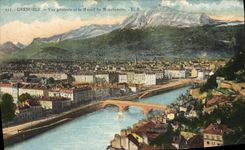 CPA Grenoble vue Generale et le Massif du Moucherotte 