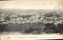 CPA Panorama sur Fontainebleau vue de la Croix du Calvaire 