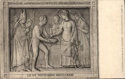 CPA Sar Madame la Duchesse d'Ancouleme posant la Premiere Pierre du mausolee 