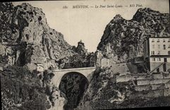 CPA Menton Le Pont Saint Louis 