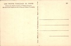 CPA Les Petits Tableaux de Paris Avenue de l'Opera et place du Theatre Francais 