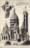 CPA Paris La Basilique de Monts artre et le Sacre Coeux de Jesus 