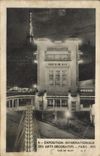CPA Exposition Internationale des Arts Decoratifs Paris 1925 Vue de Nuit Tour Eiffel