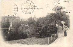 CPA Paris Buttes Chanmont Belvedere 