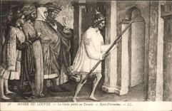 CPA Musee du Louvre La Croix Portee au Temple Ecole Florentine 