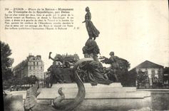 CPA Paris Place de la Nation Monument du Triomphe de la Republique par Dalou 