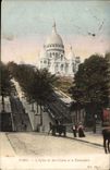 CPA Paris L'Eglise du Sacre Coeur et le Funiculaire 