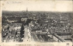 CPA Panorama de Paris vue prise a l'Ouest du Pantheon 
