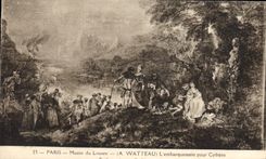 CPA Paris Musee du Louvre A Watteau L'embarquement pour Cythere 